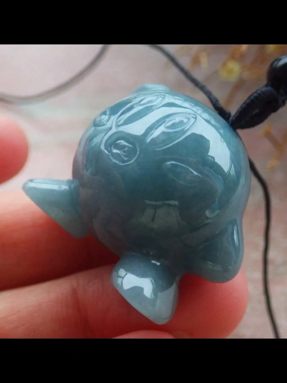 Certificate Jadeite jade cute Cartoon Green Pokemon Kirby circle Pendant